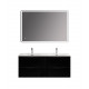 Тумба с раковиной подвесная BelBagno MARINO-CER-N-1200-4C-SO-NL-P Nero Lucido, раковина белая BB-8099-120-2 с 2-я чашами Тумба с раковиной подвесная BelBagno MARINO-CER-N-1200-4C-SO-NL-P Nero Lucido, раковина белая BB-8099-120-2 с 2-я чашами