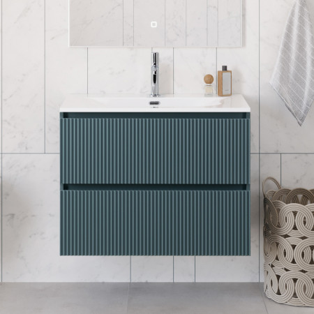 Тумба с раковиной подвесная BelBagno UNO-800-2C-SO-AO Голубой матовый, раковина белая BB-8099-80 Тумба с раковиной подвесная BelBagno UNO-800-2C-SO-AO Голубой матовый, раковина белая BB-8099-80