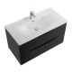 Тумба с раковиной подвесная BelBagno MARINO-CER-MINI-900-2C-SO-NL-P Nero Lucido, раковина белая BB-8099-3-90 Тумба с раковиной подвесная BelBagno MARINO-CER-MINI-900-2C-SO-NL-P Nero Lucido, раковина белая BB-8099-3-90