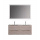 Тумба с раковиной подвесная BelBagno MARINO-CER-N-1200-4C-SO-RG-P Rovere Grigio, раковина белая BB-8099-120-2 с 2-я чашами Тумба с раковиной подвесная BelBagno MARINO-CER-N-1200-4C-SO-RG-P Rovere Grigio, раковина белая BB-8099-120-2 с 2-я чашами