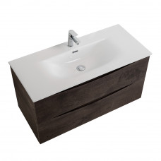 Тумба с раковиной подвесная BelBagno MARINO-CER-MINI-1000-2C-SO-RNG-P Rovere Nature Grigio, раковина белая BB-8099-3-100