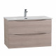 Тумба с раковиной подвесная BelBagno MARINO-CER-MINI-900-2C-SO-RG-P Rovere Grigio, раковина белая BB-8099-3-90 Тумба с раковиной подвесная BelBagno MARINO-CER-MINI-900-2C-SO-RG-P Rovere Grigio, раковина белая BB-8099-3-90