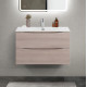 Тумба с раковиной подвесная BelBagno MARINO-CER-MINI-800-2C-SO-RG-P Rovere Grigio, раковина белая BB-8099-3-80 Тумба с раковиной подвесная BelBagno MARINO-CER-MINI-800-2C-SO-RG-P Rovere Grigio, раковина белая BB-8099-3-80