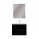 Тумба с раковиной подвесная BelBagno MARINO-CER-MINI-700-2C-SO-NL-P Nero Lucido, раковина белая BB-8099-3-70 Тумба с раковиной подвесная BelBagno MARINO-CER-MINI-700-2C-SO-NL-P Nero Lucido, раковина белая BB-8099-3-70
