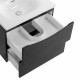 Тумба с раковиной подвесная BelBagno MARINO-CER-MINI-700-2C-SO-NL-P Nero Lucido, раковина белая BB-8099-3-70 Тумба с раковиной подвесная BelBagno MARINO-CER-MINI-700-2C-SO-NL-P Nero Lucido, раковина белая BB-8099-3-70