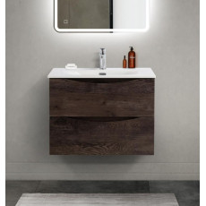 Тумба с раковиной подвесная BelBagno MARINO-CER-MINI-700-2C-SO-RNG-P Rovere Nature Grigio, раковина белая BB-8099-3-70