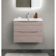 Тумба с раковиной подвесная BelBagno MARINO-CER-MINI-700-2C-SO-RG-P Rovere Grigio, раковина белая BB-8099-3-70 Тумба с раковиной подвесная BelBagno MARINO-CER-MINI-700-2C-SO-RG-P Rovere Grigio, раковина белая BB-8099-3-70