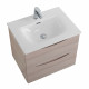 Тумба с раковиной подвесная BelBagno MARINO-CER-MINI-700-2C-SO-RG-P Rovere Grigio, раковина белая BB-8099-3-70 Тумба с раковиной подвесная BelBagno MARINO-CER-MINI-700-2C-SO-RG-P Rovere Grigio, раковина белая BB-8099-3-70