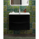 Тумба с раковиной подвесная BelBagno MARINO-CER-N-700-2C-SO-NL-P Nero Lucido, раковина белая BB-8099-70 Тумба с раковиной подвесная BelBagno MARINO-CER-N-700-2C-SO-NL-P Nero Lucido, раковина белая BB-8099-70