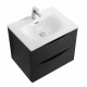 Тумба с раковиной подвесная BelBagno MARINO-CER-N-700-2C-SO-NL-P Nero Lucido, раковина белая BB-8099-70 Тумба с раковиной подвесная BelBagno MARINO-CER-N-700-2C-SO-NL-P Nero Lucido, раковина белая BB-8099-70