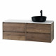 Мебель для ванной комнаты со столешницей BelBagno KRAFT-1200 Rovere Tabacco Мебель для ванной комнаты со столешницей BelBagno KRAFT-1200 Rovere Tabacco
