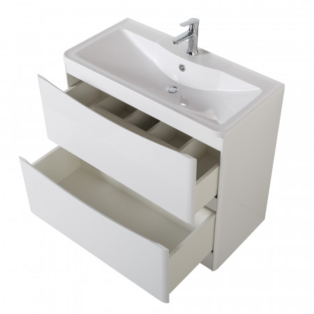 Мебель для ванной комнаты напольная BelBagno ACQUA-800-2C-PIA-BL 80см Bianco Lucido Мебель для ванной комнаты напольная BelBagno ACQUA-800-2C-PIA-BL 80см Bianco Lucido