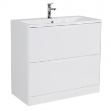 Мебель для ванной комнаты напольная BelBagno ACQUA-800-2C-PIA-BL 80см Bianco Lucido
