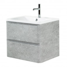 Тумба подвесная с раковиной BelBagno ALBANO-600-2C-SO-CVG Cemento Verona Grigio, раковина BB600/455-LV-MR-ALR