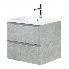 Тумба подвесная с раковиной BelBagno ALBANO-600-2C-SO-CVG Cemento Verona Grigio, раковина BB600/455-LV-MR-ALR