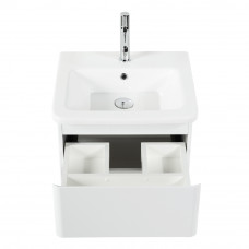 Тумба подвесная с керамической раковиной BelBagno ALBANO-CER-600-2C-SO-BL