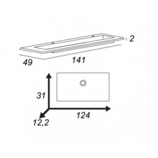 Мебель для ванной комнаты CEZARES STYLUS 141 см Bianco opaco 55230 + 50265