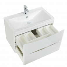 Мебель для ванной комнаты подвесная BelBagno  ACQUA-900-2C-SO-BL 90см Bianco Lucido