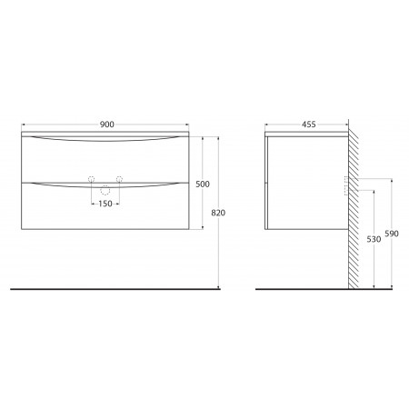 Мебель для ванной комнаты подвесная BelBagno ACQUA-900-2C-SO-BL 90см Bianco Lucido Мебель для ванной комнаты подвесная BelBagno ACQUA-900-2C-SO-BL 90см Bianco Lucido