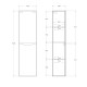 Пенал подвесной BelBagno FLY-MARINO-1500-2A-SC-NL-P-L левосторонний, Nero Lucido Пенал подвесной BelBagno FLY-MARINO-1500-2A-SC-NL-P-L левосторонний, Nero Lucido