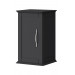 Шкафчик подвесной с одной распашной дверцей, реверсивный Cezares TIFFANY 54961 Nero grafite