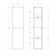Пенал подвесной BelBagno FLY-MARINO-1500-2A-SC-RG-P-L левосторонний, Rovere Grigio Пенал подвесной BelBagno FLY-MARINO-1500-2A-SC-RG-P-L левосторонний, Rovere Grigio