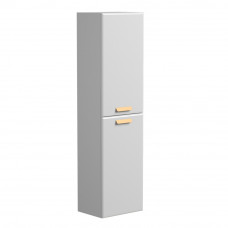 Пенал подвесной Cezares ECO-1500-2A-SC-BL белый глянец с ручками RS156SG.3/96 cатиновое золото