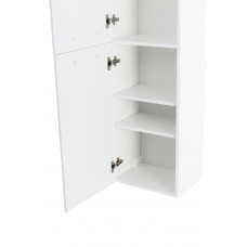 Пенал подвесной Cezares ECO-1500-2A-SC-BL белый глянец с ручками RS156SG.3/96 cатиновое золото