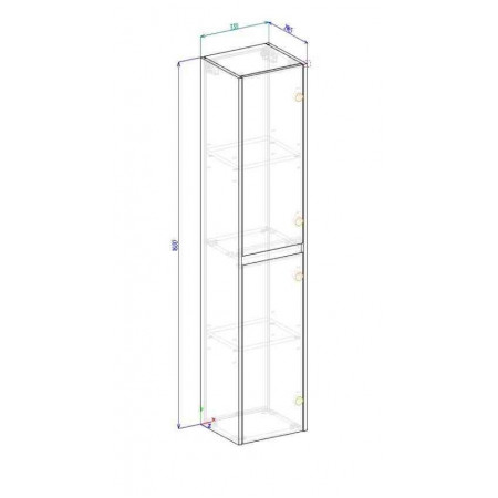 Шкаф подвесной левосторонний BelBagno KRAFT-1600-2A-SC-RNN-L Шкаф подвесной левосторонний BelBagno KRAFT-1600-2A-SC-RNN-L
