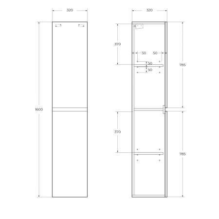 Пенал подвесной BelBagno ALBANO-1600-2A-SC-RNG-P универсальный, Rovere Nature Grigio Пенал подвесной BelBagno ALBANO-1600-2A-SC-RNG-P универсальный, Rovere Nature Grigio