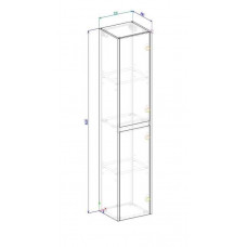 Шкаф подвесной левосторонний BelBagno KRAFT-1600-2A-SC-BO-L