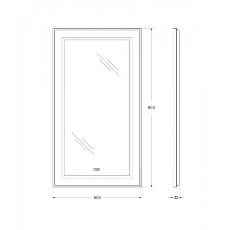 Зеркало BelBagno SPC-KRAFT-500-900-TCH-WARM Зеркало BelBagno SPC-KRAFT-500-900-TCH-WARM