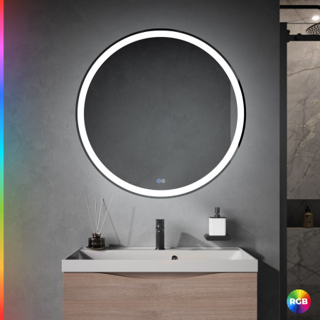 Зеркало Cezares CZR-SPC-MC-800-RGB-TCH с LED подсветкой и RGB подсветкой с сенсорным выключателем и диммером Зеркало Cezares CZR-SPC-MC-800-RGB-TCH с LED подсветкой и RGB подсветкой с сенсорным выключателем и диммером