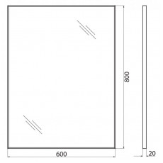 Зеркало BelBagno SPC-AL-600-800 Nero