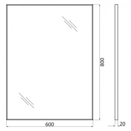 Зеркало BelBagno SPC-AL-600-800 Nero Зеркало BelBagno SPC-AL-600-800 Nero