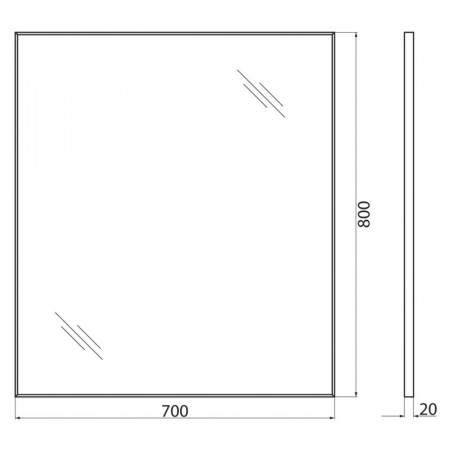 Зеркало BelBagno SPC-AL-700-800 Зеркало BelBagno SPC-AL-700-800
