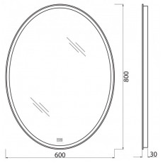 Зеркало BelBagno SPC-VST-600-800-LED-TCH-WARM