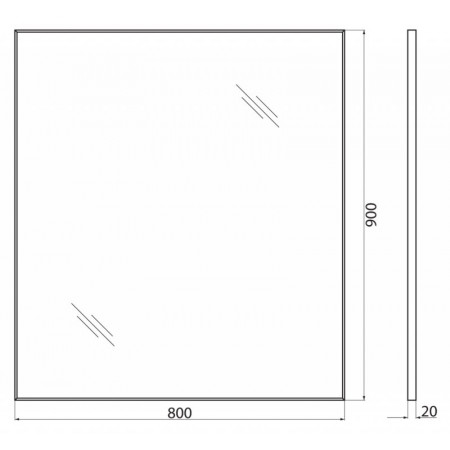Зеркало BelBagno SPC-AL-800-900 Зеркало BelBagno SPC-AL-800-900