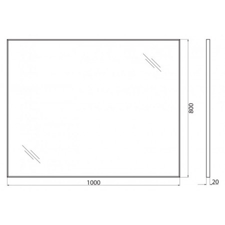 Зеркало BelBagno SPC-AL-1000-800 Зеркало BelBagno SPC-AL-1000-800