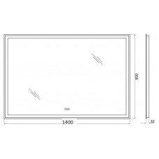 Зеркало BelBagno SPC-GRT-1400-800-LED-TCH-WARM