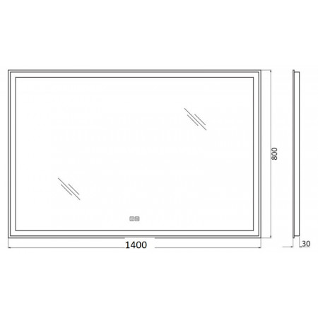 Зеркало BelBagno SPC-GRT-1400-800-LED-TCH-WARM Зеркало BelBagno SPC-GRT-1400-800-LED-TCH-WARM