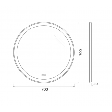 Зеркало BelBagno SPC-RNG-700-LED-TCH-WARM