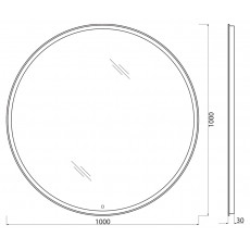 Зеркало BelBagno SPC-RNG-1000-LED-TCH-WARM