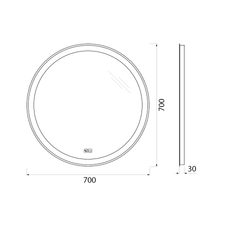 Зеркало BelBagno SPC-RNG-700-LED-TCH-PHONE Зеркало BelBagno SPC-RNG-700-LED-TCH-PHONE