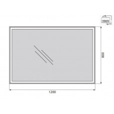Зеркало BelBagno SPC-GRT-1200-800-LED-BTN