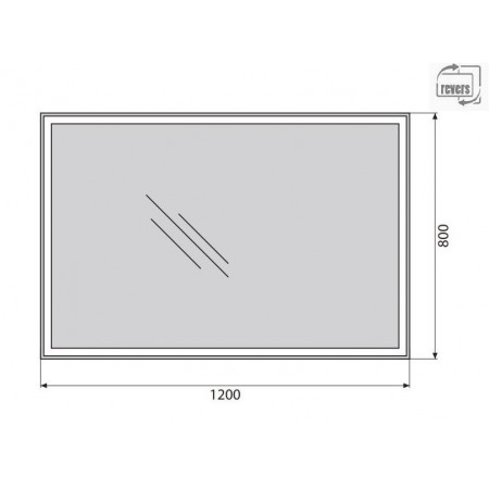 Зеркало BelBagno SPC-GRT-1200-800-LED-BTN Зеркало BelBagno SPC-GRT-1200-800-LED-BTN