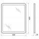 Зеркало BelBagno SPC-MAR-500-600-LED-BTN Зеркало BelBagno SPC-MAR-500-600-LED-BTN