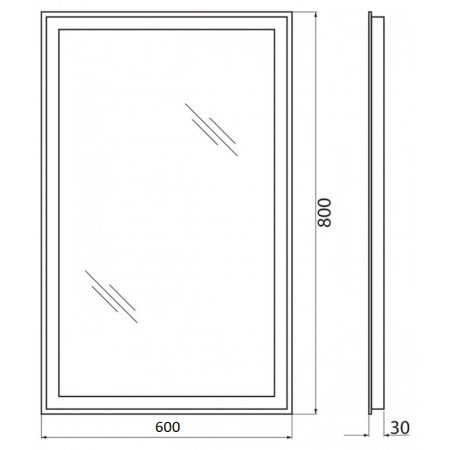 Зеркало BelBagno SPC-GRT-600-800-LED-BTN Зеркало BelBagno SPC-GRT-600-800-LED-BTN