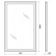Зеркало BelBagno SPC-GRT-600-800-LED-BTN Зеркало BelBagno SPC-GRT-600-800-LED-BTN