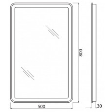 Зеркало BelBagno SPC-MAR-500-800-LED-BTN